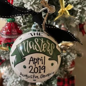 The Masters Golf 2019 Christmas Ornament Hand Painted Glory Haus Laura Kirkland